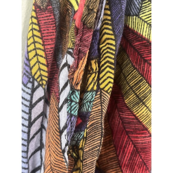 Angie Womens Multicolor Tunic Top Size M Geometric Ruched Art Lagenlook Colorful - Picture 4 of 9